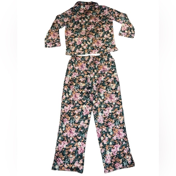 EUC Victoria’s Secret Floral Matching Long Pajama Pants Set Size Medium Regular - Picture 2 of 13